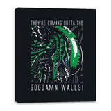 Goddamn Walls - Canvas Wraps Canvas Wraps RIPT Apparel 16x20 / Black