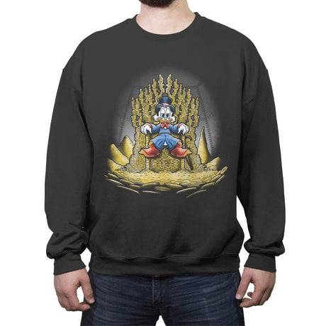 Gold Throne - Crew Neck Sweatshirt Crew Neck Sweatshirt RIPT Apparel Small / Charcoal