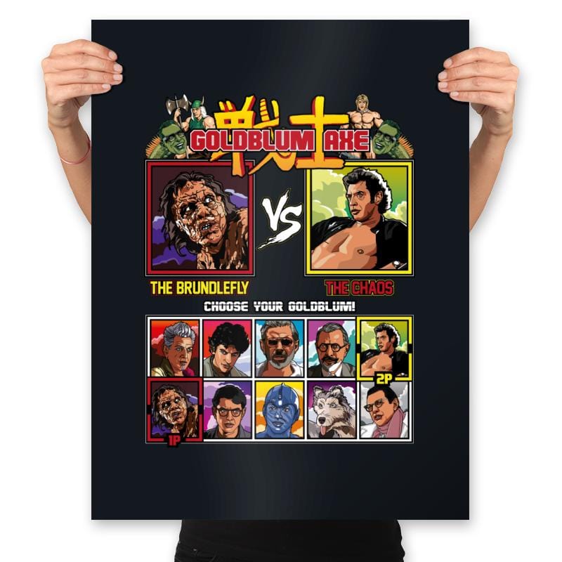 Goldblum Axe - Retro Fighter Series - Prints Posters RIPT Apparel 18x24 / Black