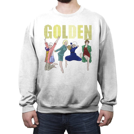 Golden - Crew Neck Sweatshirt Crew Neck Sweatshirt RIPT Apparel Small / White