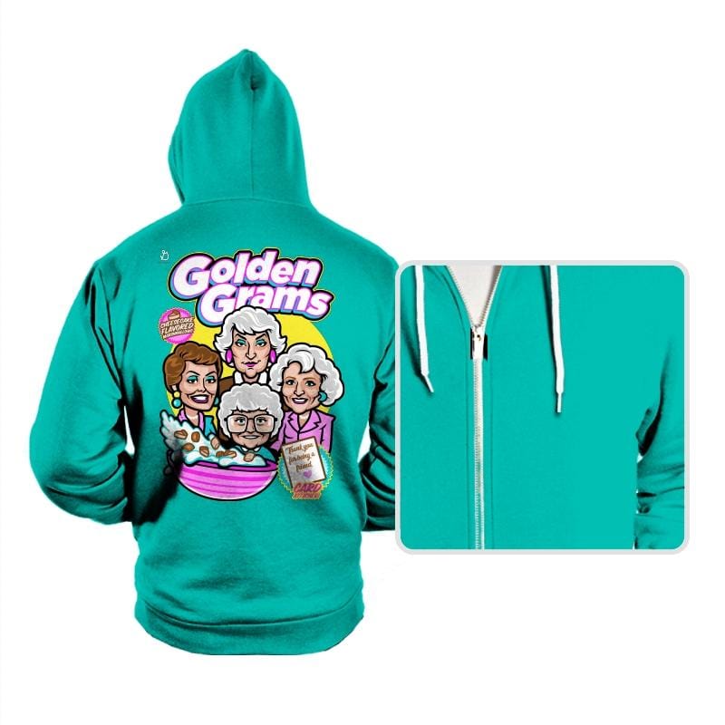 Golden Grams - Hoodies Hoodies RIPT Apparel Small / Teal