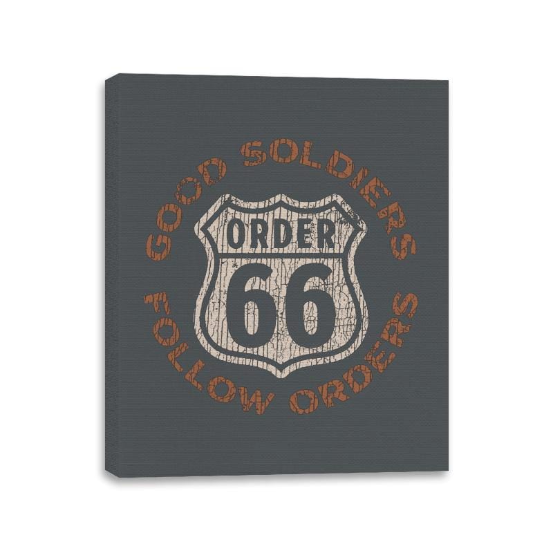 Good Soldiers Follow Orders - Canvas Wraps Canvas Wraps RIPT Apparel 11x14 / Charcoal