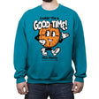 Good Time - Crew Neck Sweatshirt Crew Neck Sweatshirt RIPT Apparel Small / Antique Sapphire