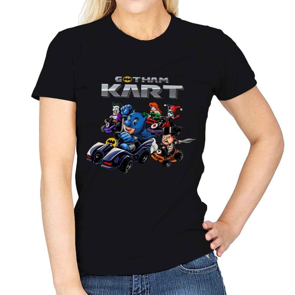 Gotham Kart - Womens T-Shirts RIPT Apparel Small / Black