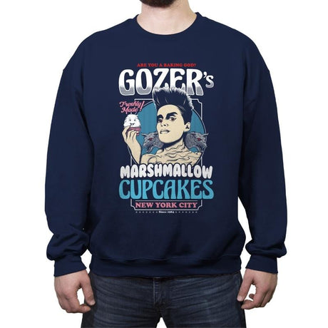 Gozer's Cupcakes - Crew Neck Sweatshirt Crew Neck Sweatshirt RIPT Apparel Small / Navy