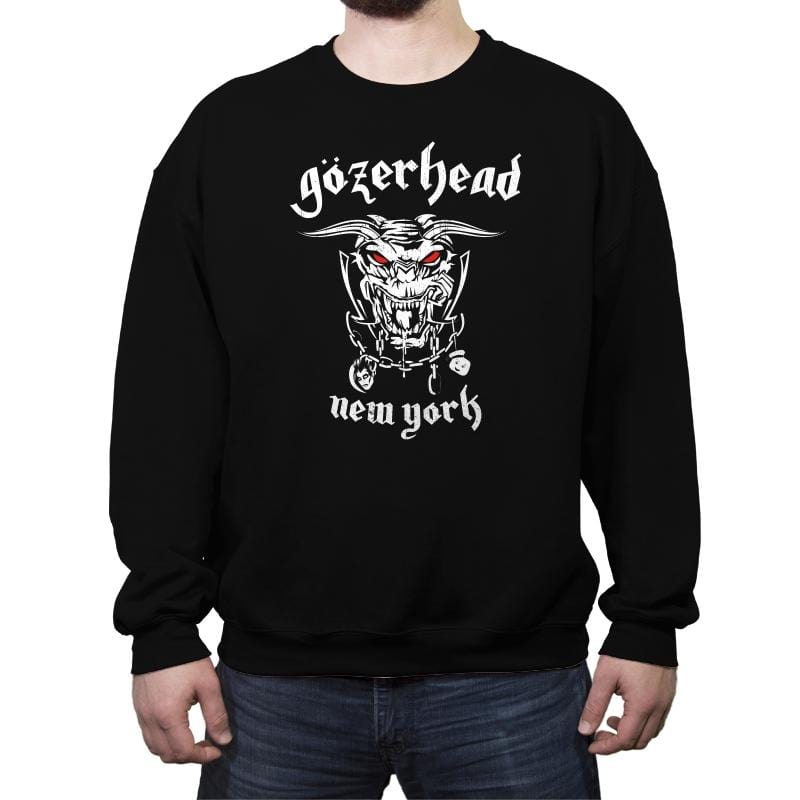 Gozerhead - Crew Neck Sweatshirt Crew Neck Sweatshirt RIPT Apparel Small / Black