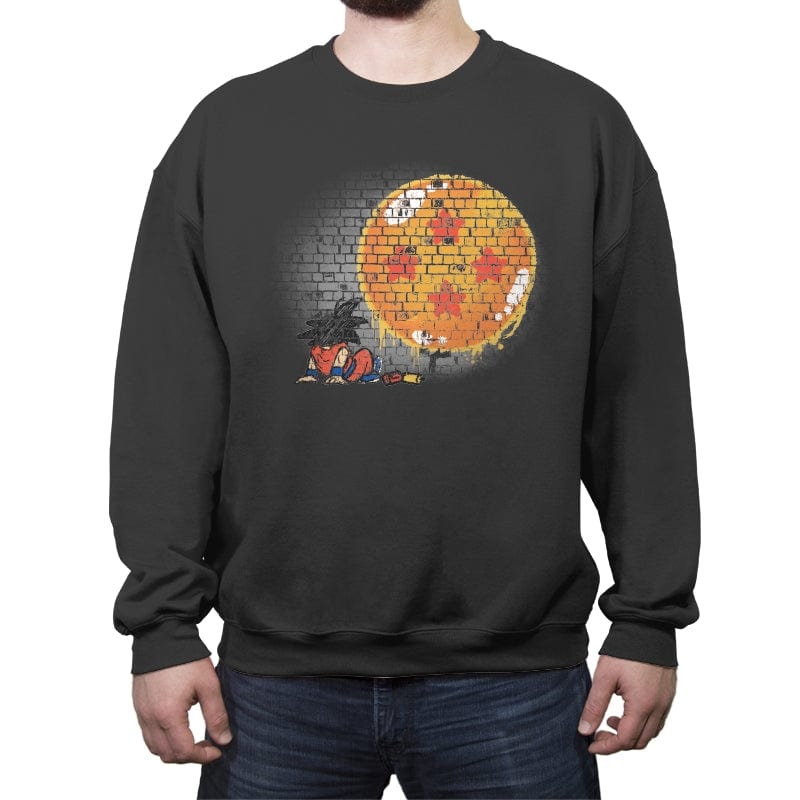 Graffiti - Crew Neck Sweatshirt Crew Neck Sweatshirt RIPT Apparel Small / Charcoal