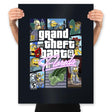 Grand Theft Floreda - Prints Posters RIPT Apparel 18x24 / Black