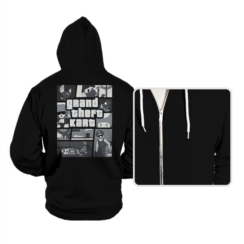 Grand Theft Kart - Hoodies Hoodies RIPT Apparel Small / Black