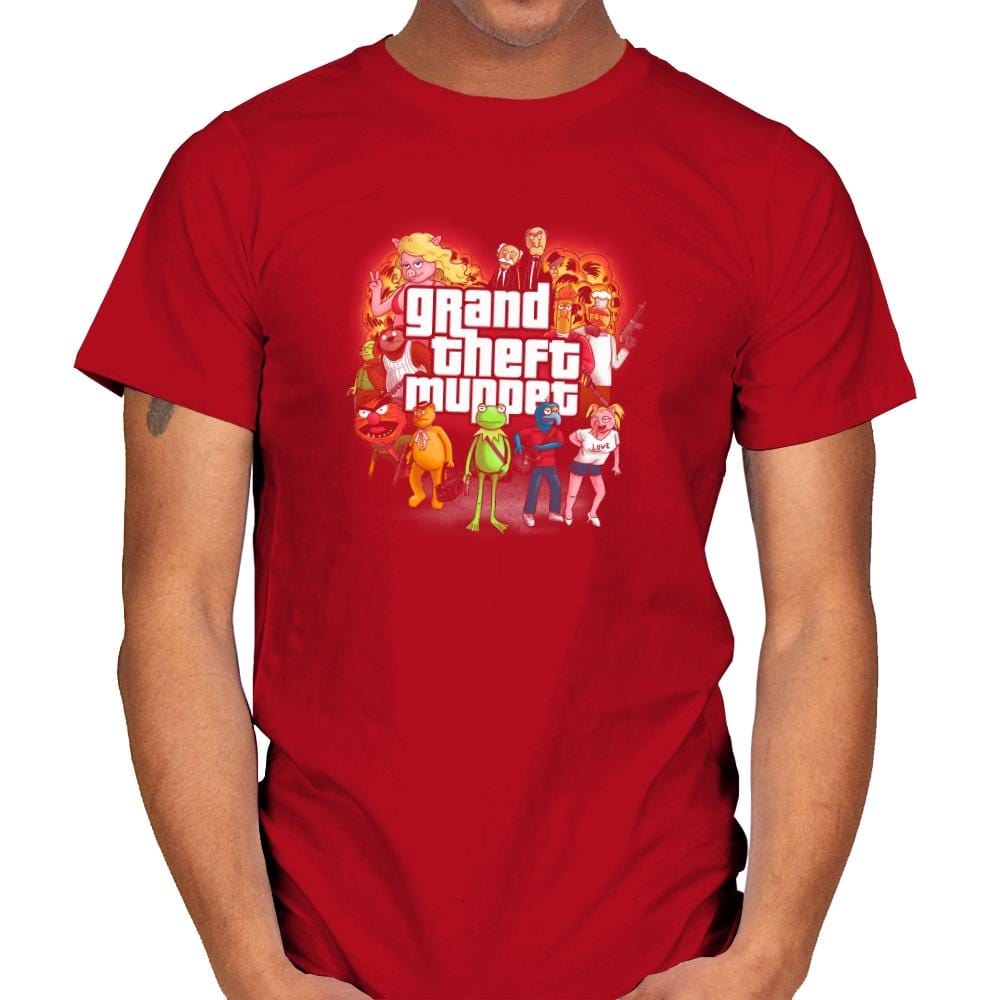 Grand Theft Muppet Exclusive - Mens T-Shirts RIPT Apparel Small / Red