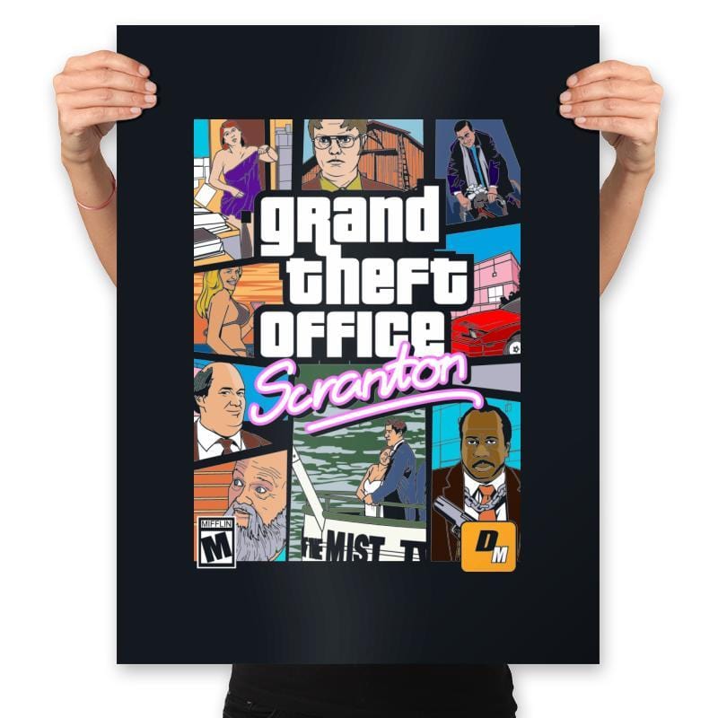 Grand Theft Scranton - Prints Posters RIPT Apparel 18x24 / Black