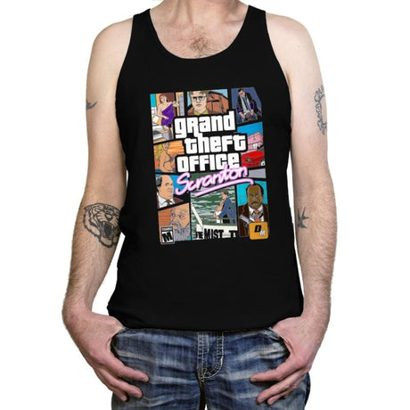 Grand Theft Scranton - Tanktop Tanktop RIPT Apparel X-Small / Black