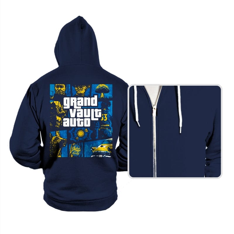 Grand Vault Auto - Hoodies Hoodies RIPT Apparel Small / Navy