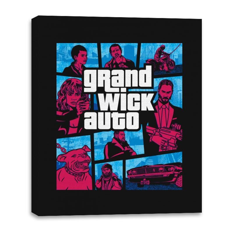 Grand Wick Auto - Canvas Wraps Canvas Wraps RIPT Apparel 16x20 / Black