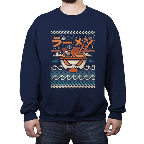 Great Ramen off Kanagawa Sweater - Crew Neck Sweatshirt Crew Neck Sweatshirt RIPT Apparel