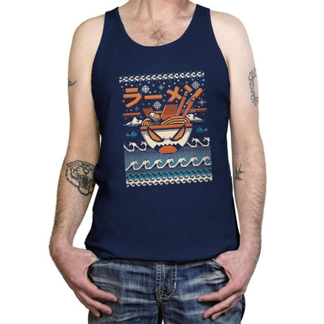 Great Ramen off Kanagawa Sweater - Tanktop Tanktop RIPT Apparel X-Small / Navy