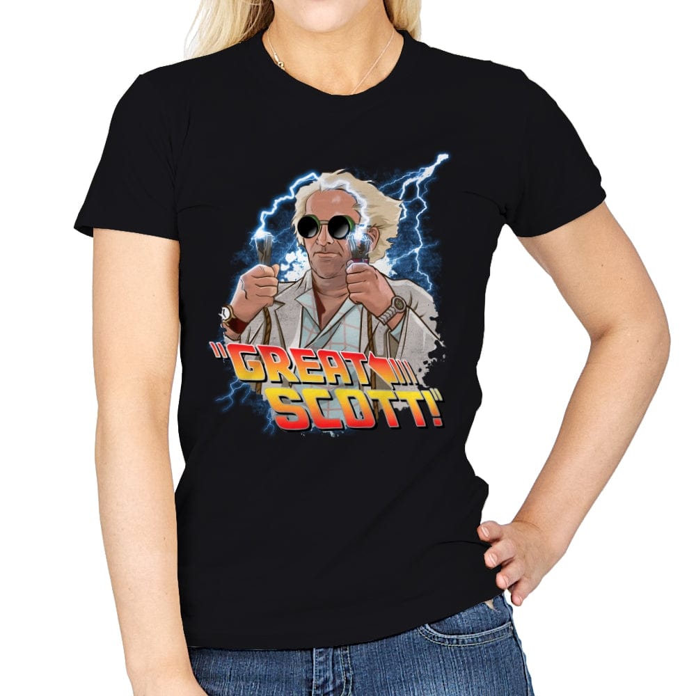 Great Scott - Womens T-Shirts RIPT Apparel Small / Black