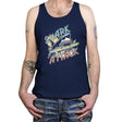 Great White Shark Attack - Tanktop Tanktop RIPT Apparel X-Small / Navy