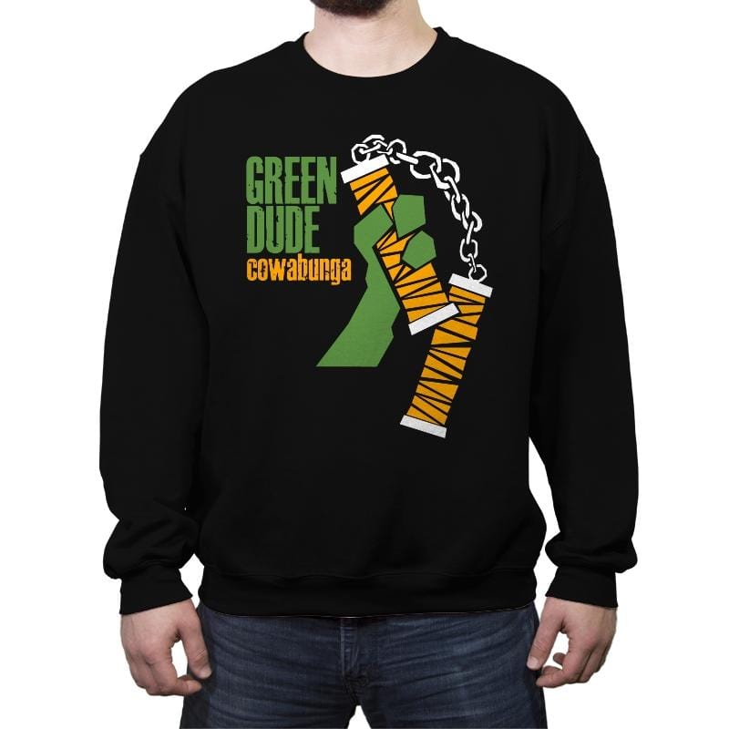 Green Dude - Crew Neck Sweatshirt Crew Neck Sweatshirt RIPT Apparel Small / Black