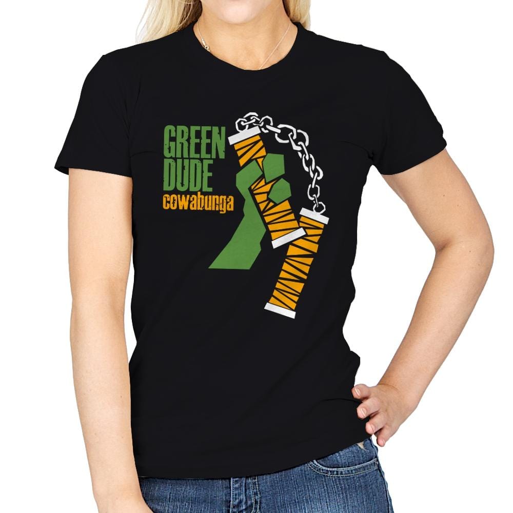 Green Dude - Womens T-Shirts RIPT Apparel Small / Black