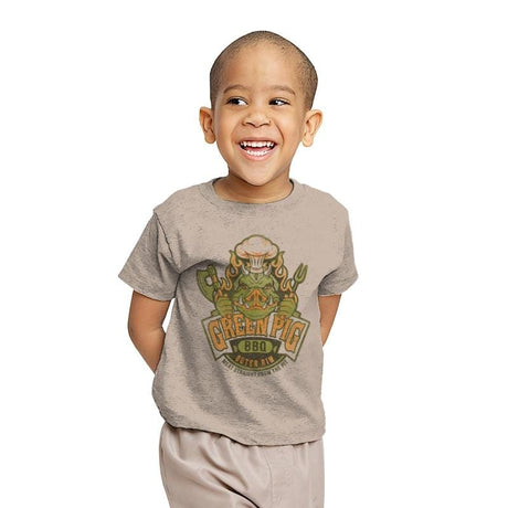 Green Pig BBQ - Youth T-Shirts RIPT Apparel