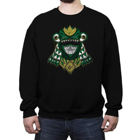 Green Shogun Ranger - Crew Neck Sweatshirt Crew Neck Sweatshirt RIPT Apparel