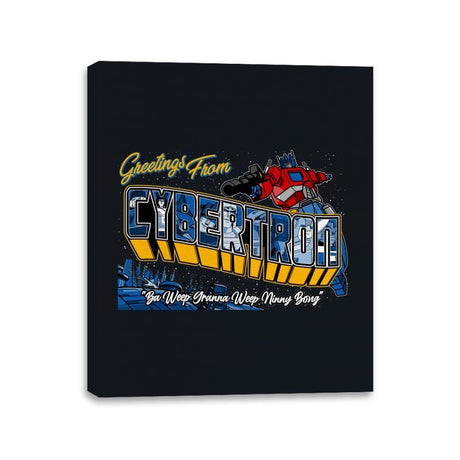 Greetings from Cyberplanet - Canvas Wraps Canvas Wraps RIPT Apparel 11x14 / Black