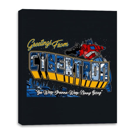 Greetings from Cyberplanet - Canvas Wraps Canvas Wraps RIPT Apparel 16x20 / Black