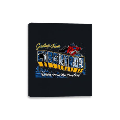 Greetings from Cyberplanet - Canvas Wraps Canvas Wraps RIPT Apparel 8x10 / Black