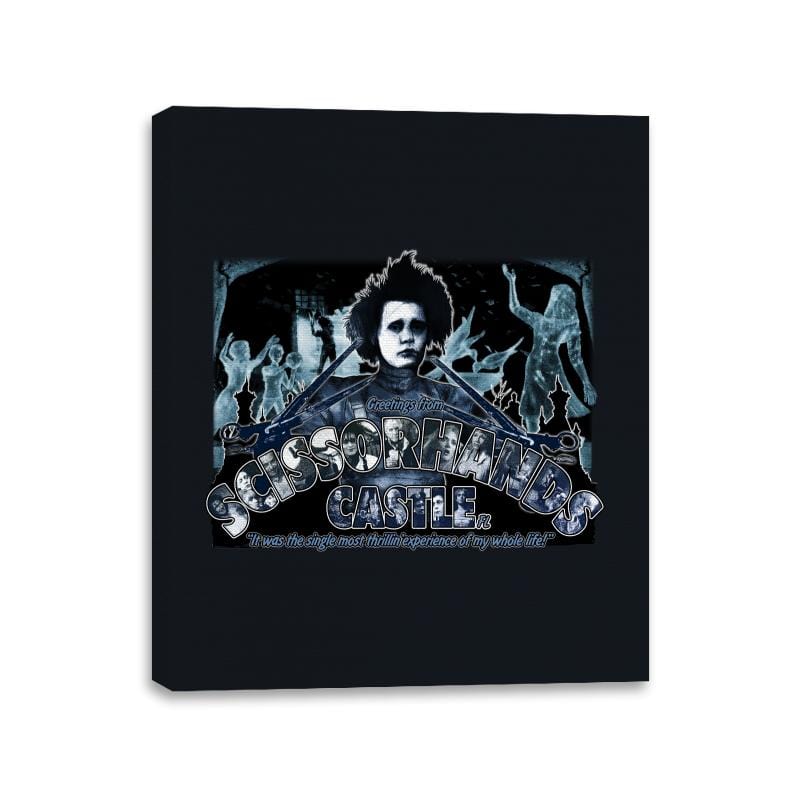 Greetings from Edward's Castle - Canvas Wraps Canvas Wraps RIPT Apparel 11x14 / Black