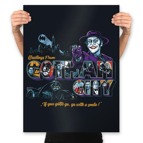 Greetings from GC - Best Seller - Prints Posters RIPT Apparel 18x24 / Black