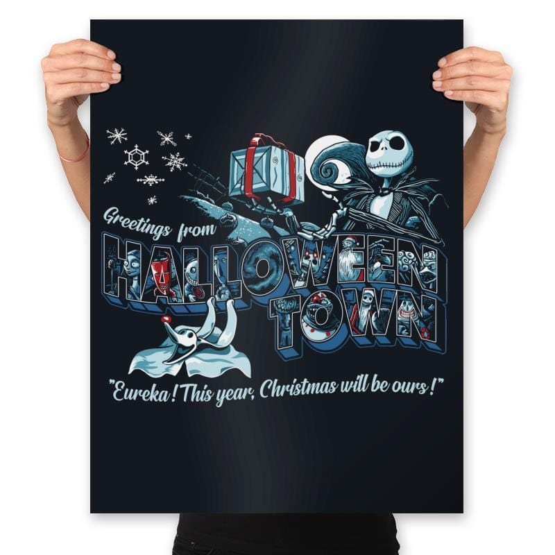 Greetings from H-Town - Prints Posters RIPT Apparel 18x24 / Black