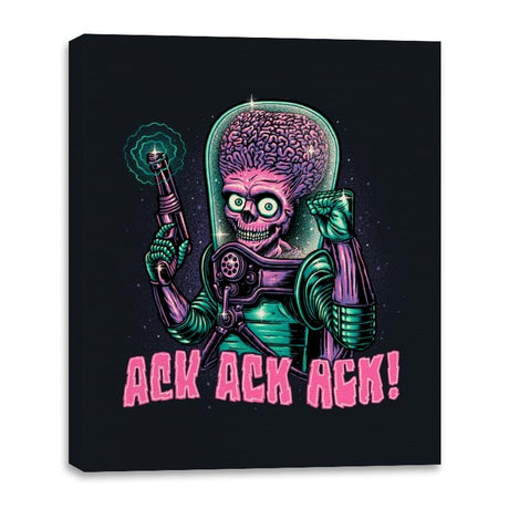 Greetings from Mars - Canvas Wraps Canvas Wraps RIPT Apparel 16x20 / Black