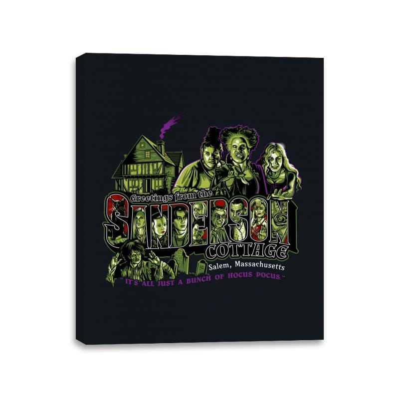 Greetings from Salem - Canvas Wraps Canvas Wraps RIPT Apparel 11x14 / Black