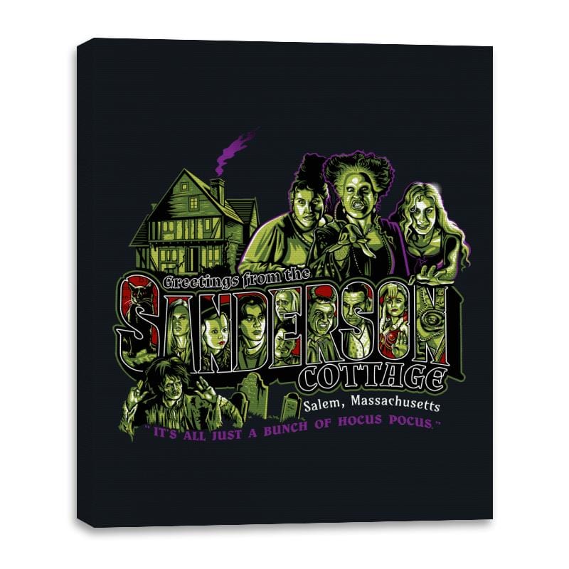 Greetings from Salem - Canvas Wraps Canvas Wraps RIPT Apparel 16x20 / Black