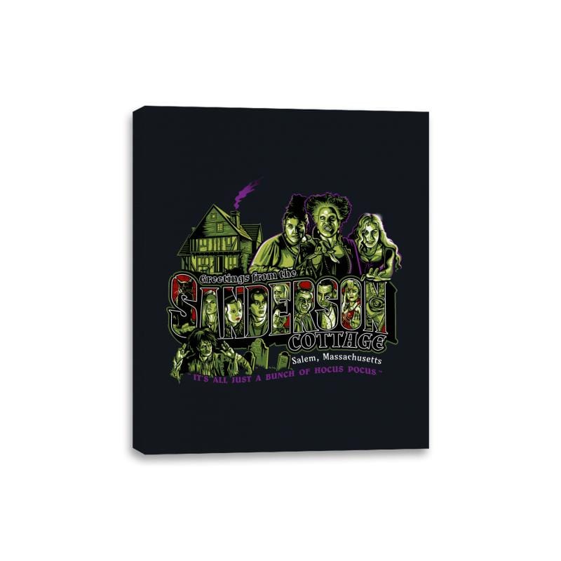 Greetings from Salem - Canvas Wraps Canvas Wraps RIPT Apparel 8x10 / Black