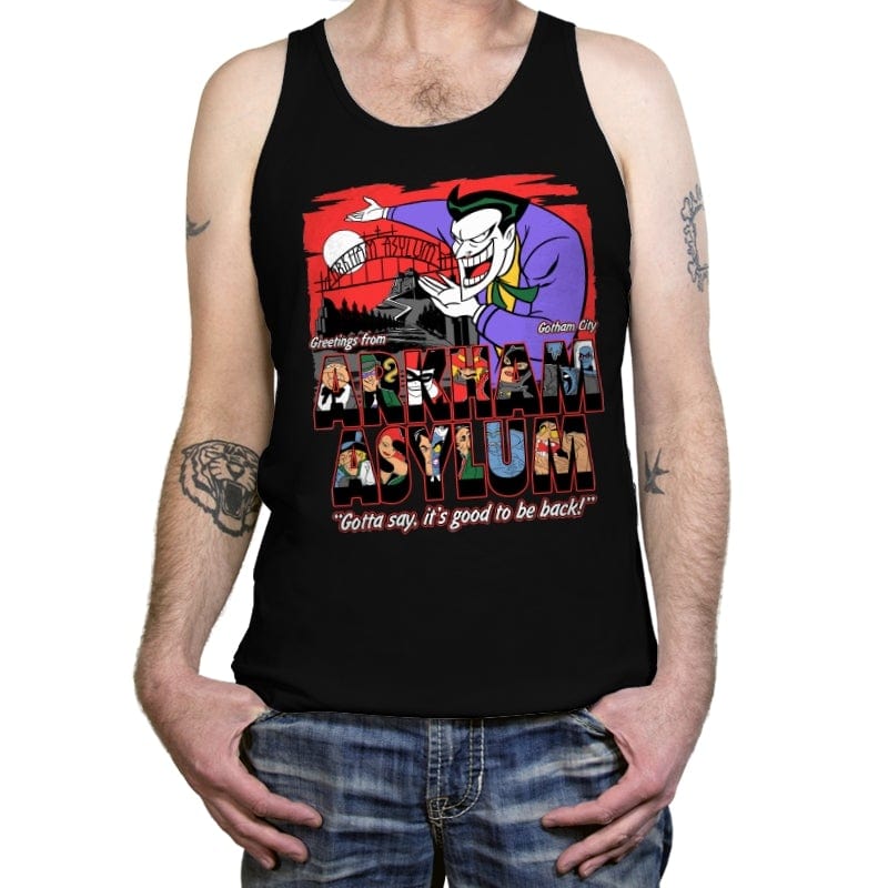 Greetings from the Asylum - Best Seller - Tanktop Tanktop RIPT Apparel X-Small / Black