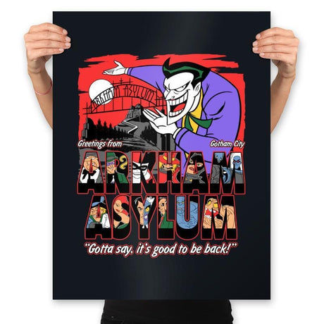 Greetings from the Asylum - Prints Posters RIPT Apparel 18x24 / Black