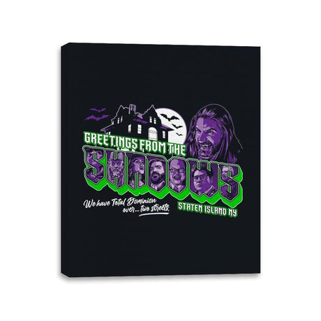 Greetings from the Shadows - Canvas Wraps Canvas Wraps RIPT Apparel 11x14 / Black