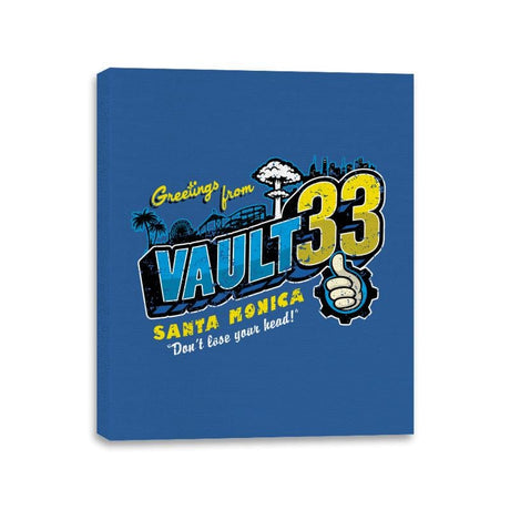 Greetings from Vault 33 - Canvas Wraps Canvas Wraps RIPT Apparel 11x14 / Royal