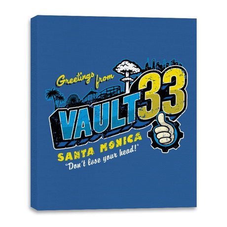 Greetings from Vault 33 - Canvas Wraps Canvas Wraps RIPT Apparel 16x20 / Royal