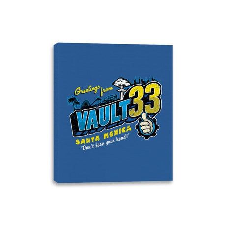 Greetings from Vault 33 - Canvas Wraps Canvas Wraps RIPT Apparel 8x10 / Royal