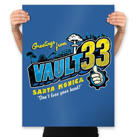 Greetings from Vault 33 - Prints Posters RIPT Apparel 18x24 / Royal