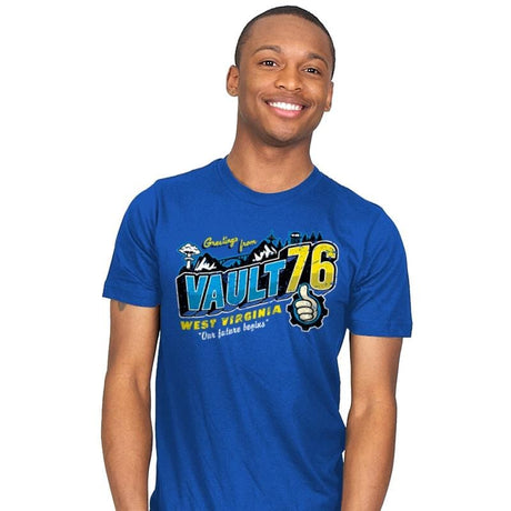 Greetings from WV Vault - Mens T-Shirts RIPT Apparel Small / Royal