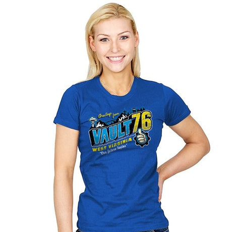 Greetings from WV Vault - Womens T-Shirts RIPT Apparel Small / Royal