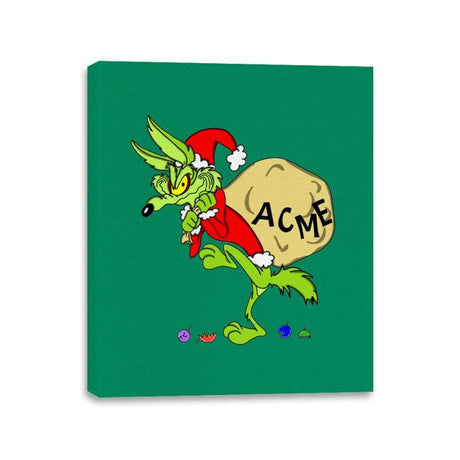 Grinch E. Coyote - Canvas Wraps Canvas Wraps RIPT Apparel 11x14 / Kelly