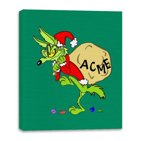 Grinch E. Coyote - Canvas Wraps Canvas Wraps RIPT Apparel 16x20 / Kelly