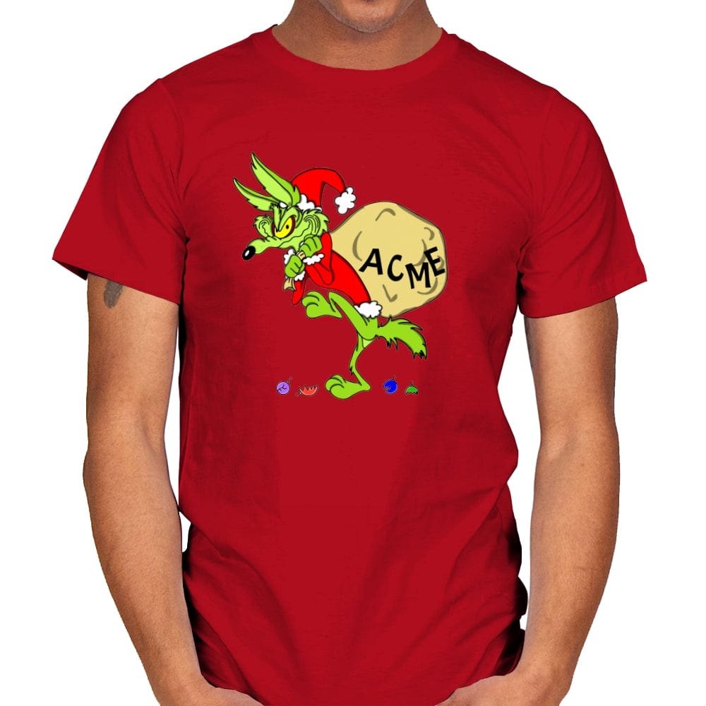 Grinch E. Coyote - Mens T-Shirts RIPT Apparel Small / Red