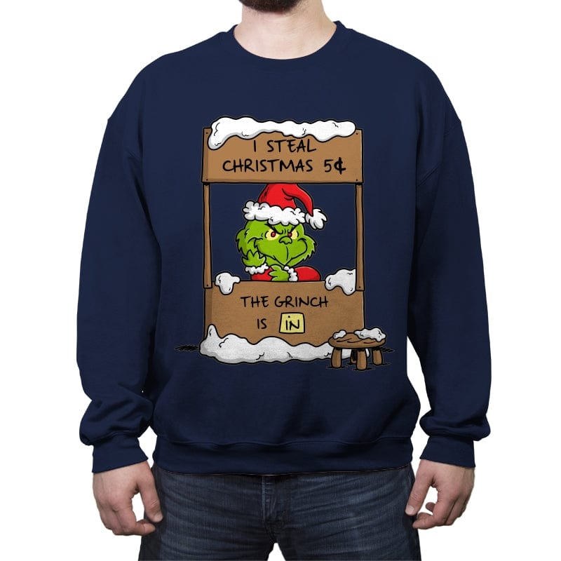 Grinch Help - Crew Neck Sweatshirt