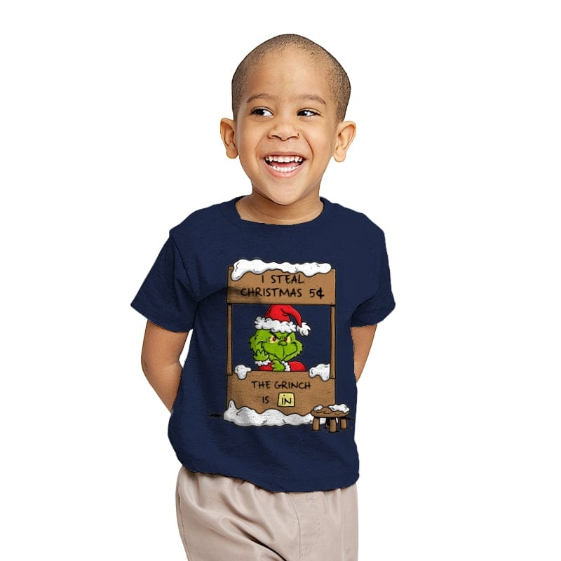 Grinch Help - Youth T-Shirts RIPT Apparel X-small / Navy